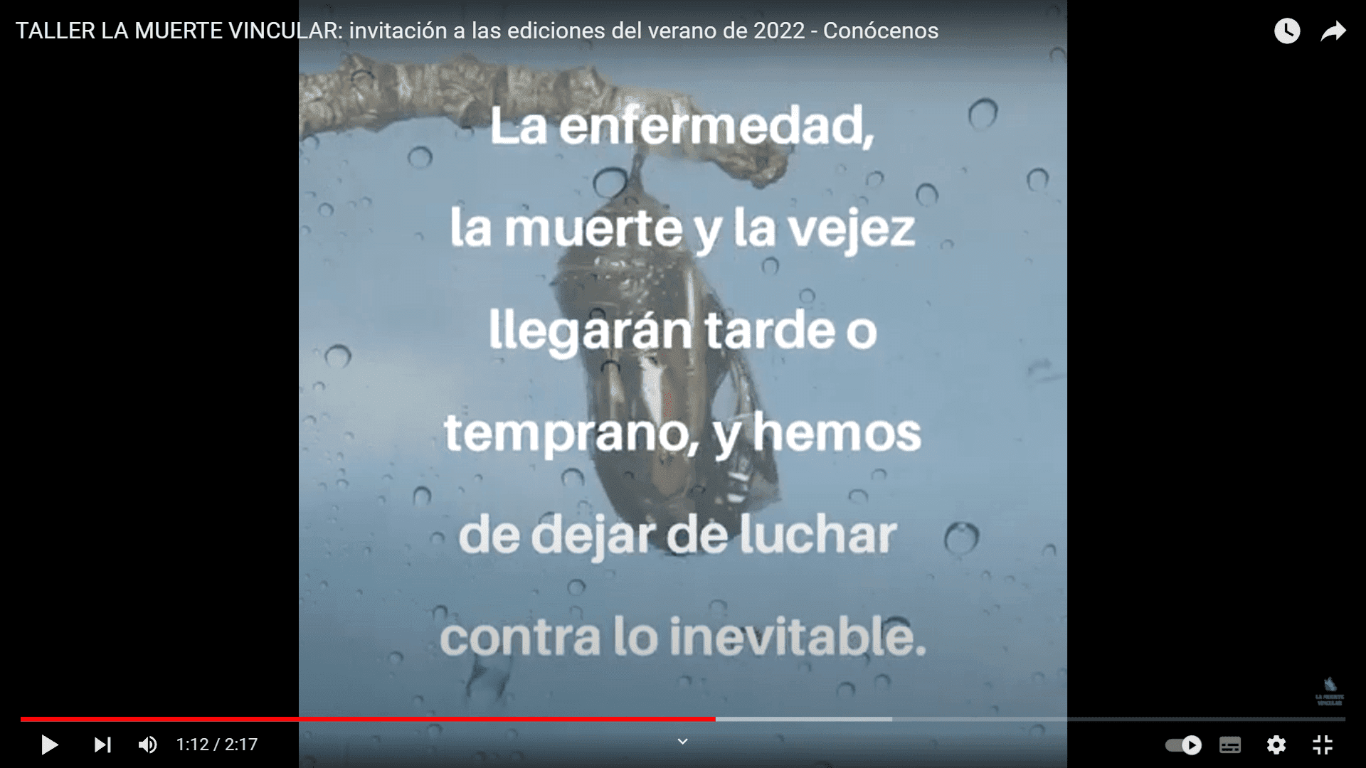 La enfermedad y la muerte llegarán tarde o temprano