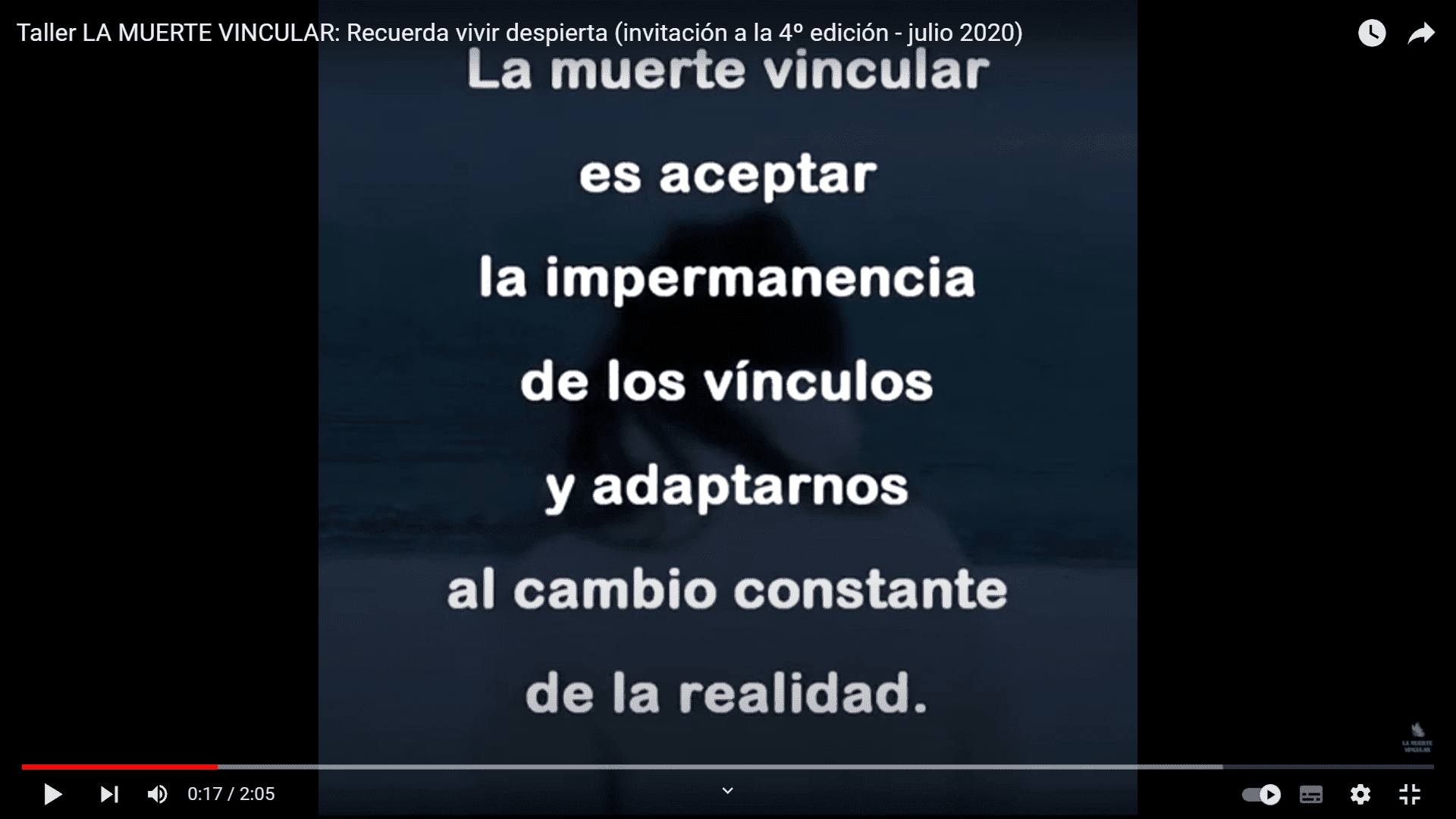 La muerte vincular es aceptar la impermanencia